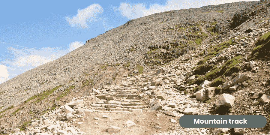 Mountain  track at Ben Nevis: Scotland's Highest Mountain