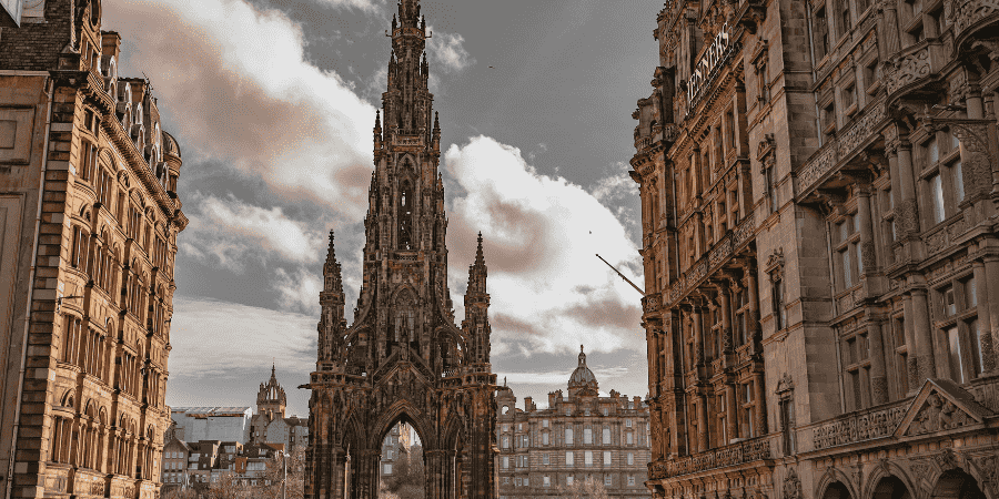 Scott Monument at Edinburgh Scotland