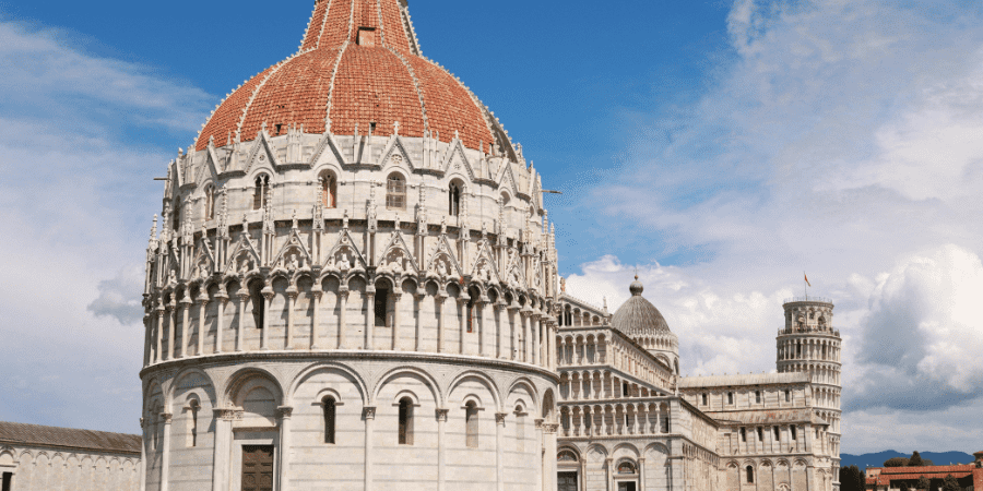 Baptistery of St. John in the trip from Florence to pisa