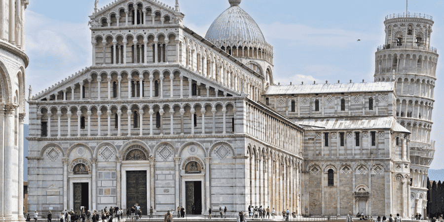 Piazza dei Miracoli (Campo dei Miracoli) in the trip from Florence to Pisa